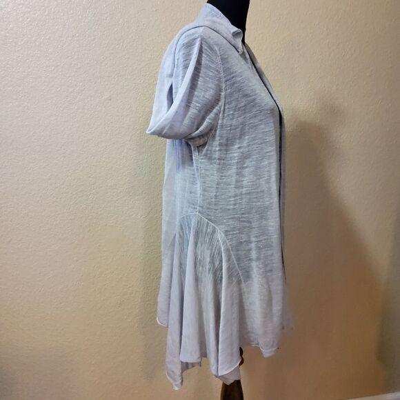 Eileen Fisher Tencel Linen Blend A-Line Long Lightweight Cardigan Sweater XL - Picture 4 of 8